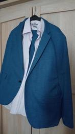 Blauw kostuum, (vest en broek) en nog zo goed als nieuw,, Kleding | Heren, Blauw, Maat 56/58 (XL), Zo goed als nieuw, C&A
