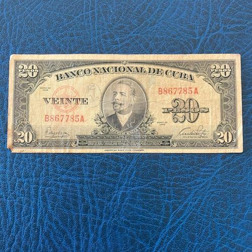 Cuba - 20 Pesos 1949 - Pick 80a - F, Timbres & Monnaies, Billets de banque | Amérique, Billets en vrac, Amérique du Sud, Enlèvement ou Envoi