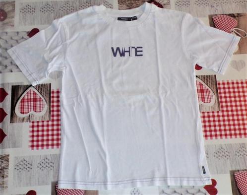 134/140 9/10 t-shirt korte mouw Mexx wit als nieuw, Kinderen en Baby's, Kinderkleding | Maat 134, Zo goed als nieuw, Jongen, Shirt of Longsleeve