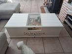 witte landelijke  salontafel, Ophalen, 100 tot 150 cm, 50 tot 100 cm, Rechthoekig