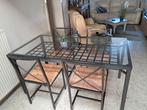 Tafel met stoelen, Huis en Inrichting, Tafels | Eettafels, Ophalen, Gebruikt, 100 tot 150 cm, 50 tot 100 cm