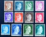 Deutsches Reich: 12X verschillende A.Hitler 01/08/1941, Ophalen of Verzenden, Overige periodes, Gestempeld