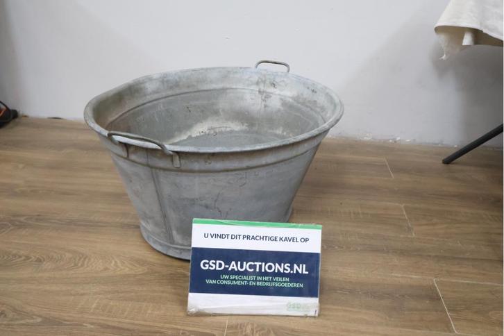 Grote Zinken Wasteil (Ovaal), Antiek en Kunst, Curiosa en Brocante, Ophalen of Verzenden