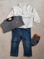 Set jeans+hemd+bloes JBC - jongen - blauw/wit - maat 74, Ophalen of Verzenden, Jongetje, Zo goed als nieuw, Setje
