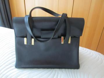 DELVAUX Zeer mooie VINTAGE donkerblauwe tas met logo beschikbaar voor biedingen