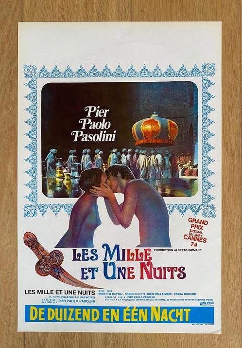 Filmaffiche LES MILLE ET UNE NUITS  Pasolini, Verzamelen, Film en Tv, Zo goed als nieuw, Film, Poster, Ophalen of Verzenden