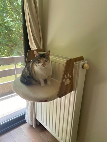 Sturdy Cream/Beige Plush, Padded Radiator Cat Bed beschikbaar voor biedingen