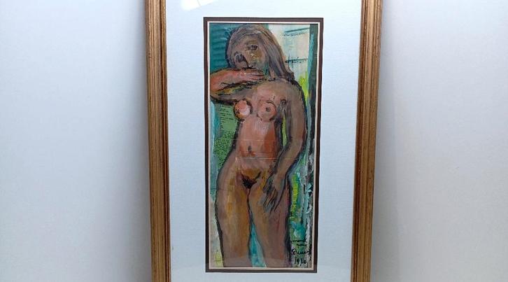 VAN DRIESSCHE MARCEL (1925-2012) schilderij naakt, Antiek en Kunst, Kunst | Schilderijen | Klassiek, Ophalen of Verzenden