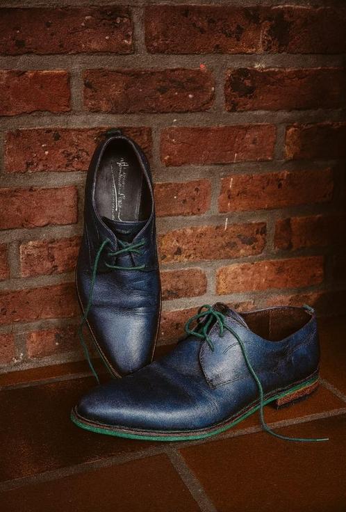 Floris van Bommel leren schoenen – maat 6½ (40), Kleding | Heren, Schoenen, Gedragen, Veterschoenen, Blauw, Ophalen of Verzenden
