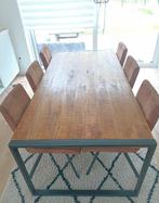 Mango hout eettafel met metalen poten, Huis en Inrichting, Tafels | Eettafels, Ophalen