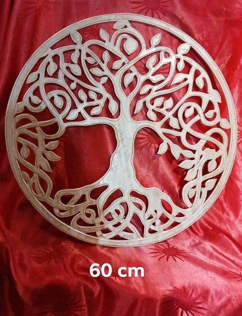 arbre de vie en bois compresse nordique rond 60 cm 25€ pièce, Antiquités & Art, Art | Sculptures & Bois, Enlèvement ou Envoi