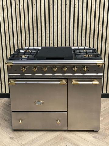 Luxe Lacanche Fornuis 5 pits Gas Inox + Warmhoudkast