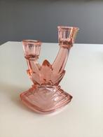 Kandelaar Art Deco glas, Ophalen of Verzenden, Glas