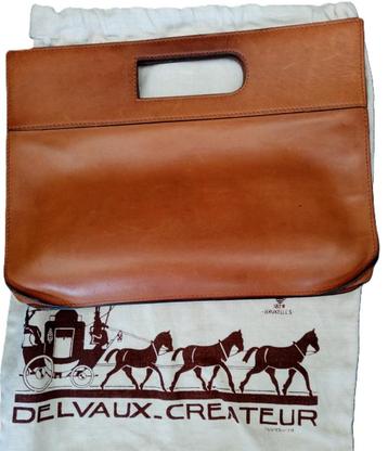 Delvaux vintage handtas met uitgesneden D-handvat beschikbaar voor biedingen