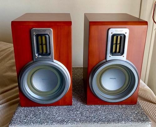 philips mcd708 luidsprekers, Audio, Tv en Foto, Luidsprekerboxen, Zo goed als nieuw, Front, Rear of Stereo speakers, 60 tot 120 watt