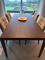 Eetkamertafel + salontafel + 4 stoelen, Huis en Inrichting, Tafels | Eettafels, Ophalen, Zo goed als nieuw