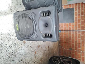 2 LQP boxen + kabel 3meter, Enlèvement, Utilisé, Haut-parleurs Frontaux, Arrière ou Stéréo, Autres marques