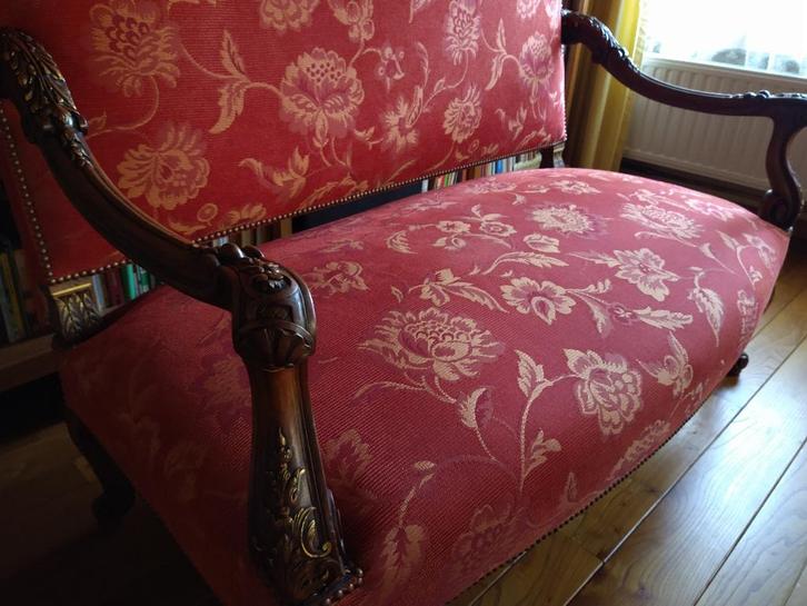 bijzondere zetel, canapé, zitbank, sofa, halbank., Antiek en Kunst, Antiek | Meubels | Stoelen en Sofa's, Ophalen