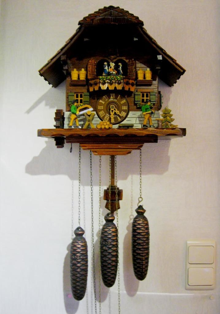 Grote koekoeksklok Schneider met muziek en animatie., Antiek en Kunst, Antiek | Klokken, Ophalen