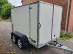 Gesloten / dichte dubbelasser  750 kg met  slaapmogelijkheid, Auto diversen, Aanhangers en Bagagewagens, Ophalen, Gebruikt