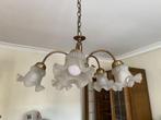Luchter met 5 armen, Huis en Inrichting, Lampen | Kroonluchters, Ophalen, Zo goed als nieuw, Glas