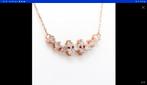 14 kt roségouden halsketting met Diamanten, Ophalen of Verzenden, Zo goed als nieuw