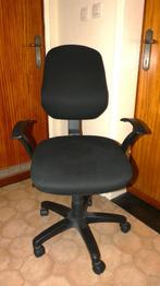 verstelbare bureaustoel, zwart, Huis en Inrichting, Ergonomisch, Gebruikt, Bureaustoel, Zwart