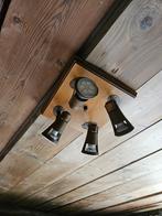 Mooie houten lamp - 4 spots, Overige materialen, Ophalen of Verzenden, Zo goed als nieuw, Modern