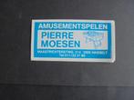 autocollant Jeux d'amusement Pierre Moesen Hasselt, Envoi, Neuf, Société ou Association