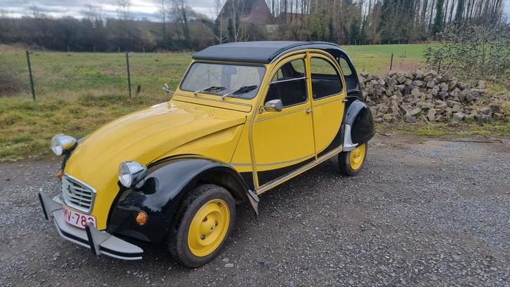 Citroën 2pk Charleston geel-zwart, Auto's, Citroën, Particulier, Benzine, Zwart, Zwart, Ophalen