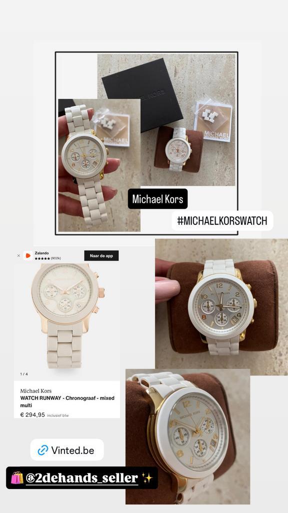 Michael Kors Runway Horloge – Nieuwstaat – Geen krassen, Bijoux, Sacs & Beauté, Montres | Femmes, Neuf, Autres marques, Or, Enlèvement ou Envoi