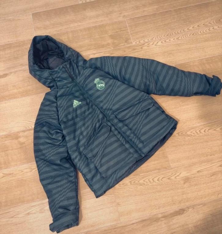 Adidas Real Madrid Down Jacket winter, Kleding | Heren, Jassen | Winter, Zo goed als nieuw, Maat 48/50 (M), Groen, Ophalen of Verzenden