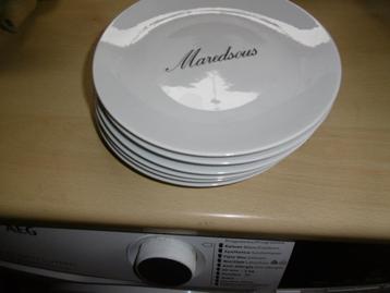 vintage 6 kaasbordjes met opschrift kaasnamen, nieuwstaat beschikbaar voor biedingen