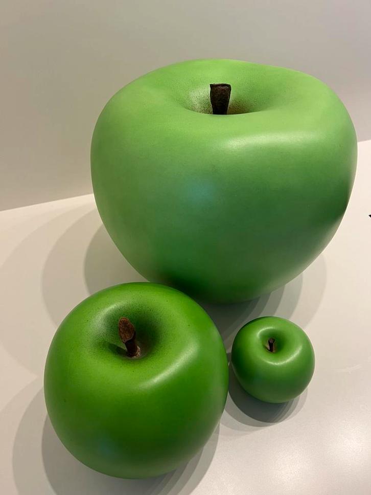 Keramische appels CORES DA TERRA 3 stuks, Huis en Inrichting, Woonaccessoires | Overige, Zo goed als nieuw, Ophalen