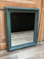 Miroir brocante patiné gris turquoise 58 x 68 cm, Maison & Meubles, Accessoires pour la Maison | Miroirs, Enlèvement, Utilisé