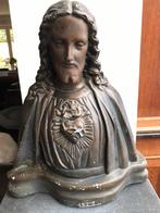 Jezus buste van gips, minstens 100 jaar oud,, Antiek en Kunst, Antiek | Religieuze voorwerpen, Ophalen