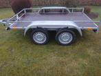 Dubbelassige platte aanhangwagen, Ophalen, Gebruikt