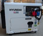 NIEUWE HYUNDAI-DIESELGENERATOR VAN 6 KVA VOOR 1750€!, Doe-het-zelf en Bouw, Aggregaten, Ophalen, Dieselolie, Geluidgedempt, Zo goed als nieuw