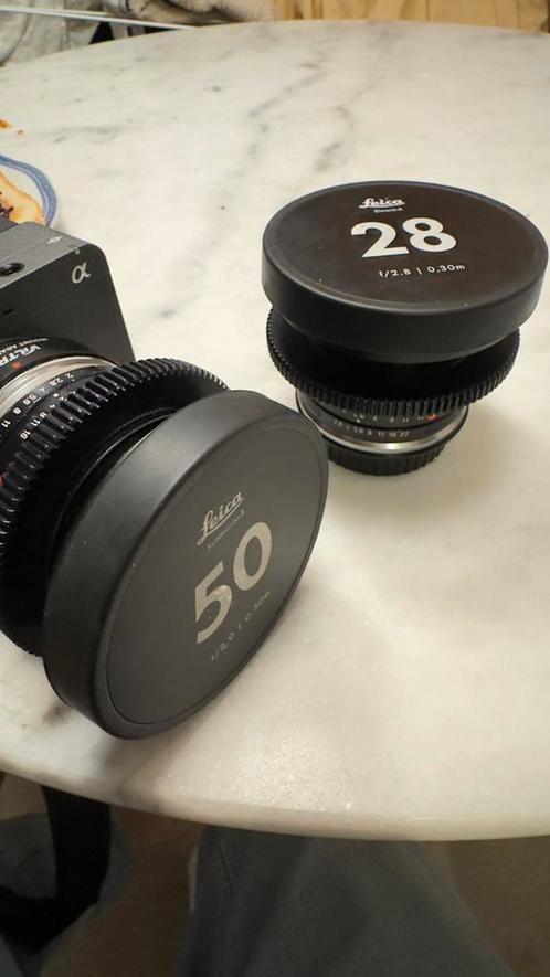 Leica R cine mod 28mm en 50mm ef mount, Audio, Tv en Foto, Foto | Lenzen en Objectieven, Gebruikt, Ophalen of Verzenden