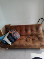 Brown leather sofa. Maison DU monde, Ophalen, Zo goed als nieuw
