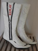 Leuke witte voorjaarslaarzen - REPLAY - MT 41 - als nieuw, Kleding | Dames, Hoge laarzen, Wit, Replay, Ophalen of Verzenden