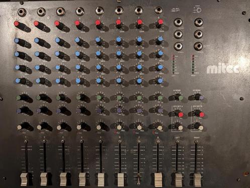 Mitec 802  8kanaalenmixer, Muziek en Instrumenten, Mengpanelen, Gebruikt, 5 tot 10 kanalen, Microfooningang, Ophalen of Verzenden
