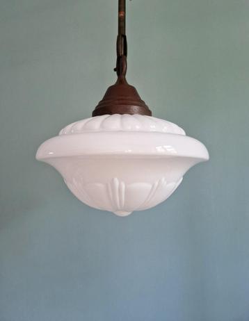 Art Deco-hanglamp in witte opaline, Philips, 1930 beschikbaar voor biedingen
