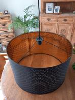 Mooie hanglamp, zwart goud,  grote lampkap 60cm, Ophalen, Zo goed als nieuw, Zwart