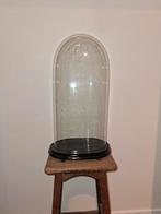 Oude ovalen glazen stolp 50cm hoog 25 cm br 16cm diep, Enlèvement