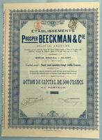 Etablissement Prosper Beeckman & Cie Aalst 1920., 1920 à 1950, Action, Enlèvement ou Envoi