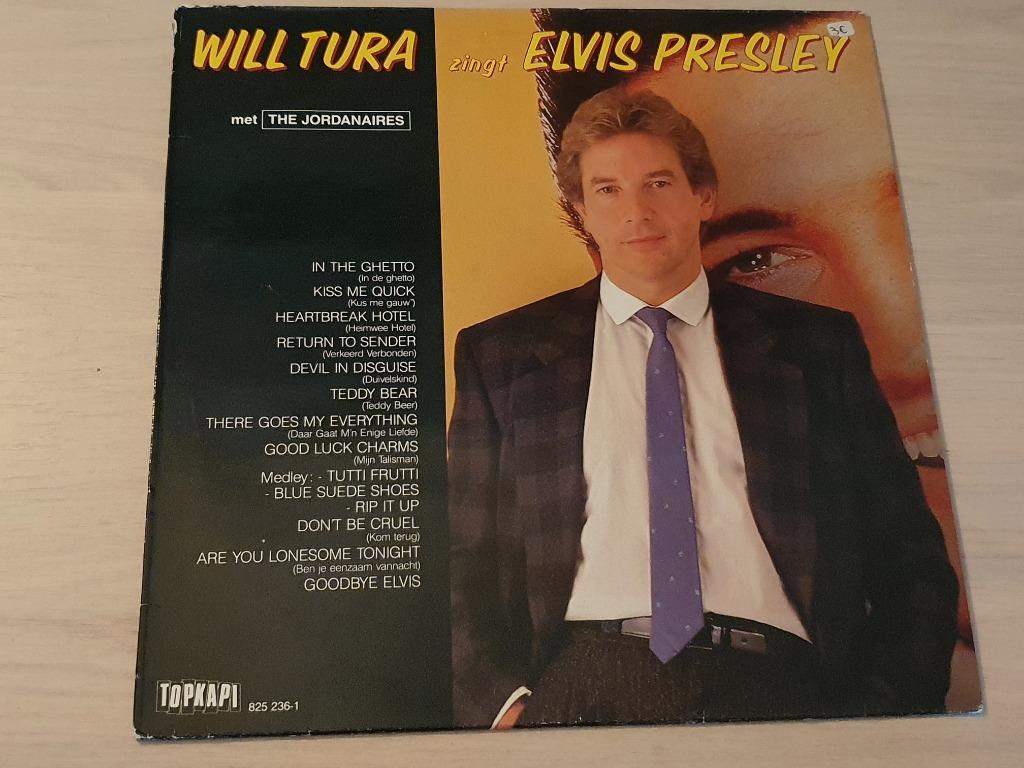 disque vinyl 33 tours will tura zingt elvis presley, CD & DVD, Enlèvement ou Envoi, Comme neuf, Pop rock