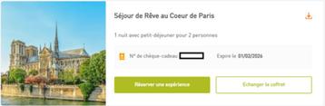 Bongo - Séjour de Rêve au Coeur de Paris - 239,90 €, Tickets & Billets, Deux personnes, Bon cadeau, Autres types
