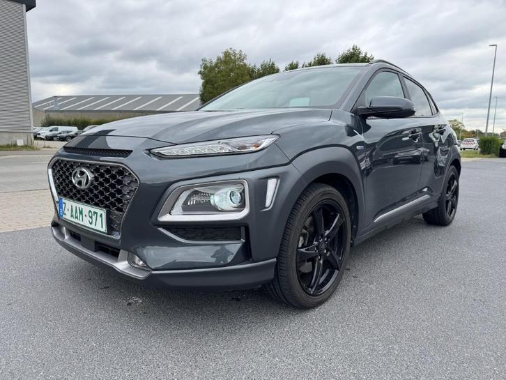 Hyundai KONA HEV 1.6 GDi Sky DCT HUD/ACC/ZVW/Leder, Auto's, Hyundai, Bedrijf, Te koop, Kona, ABS, Achteruitrijcamera, Adaptive Cruise Control