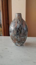 Vase en verre bronze pailletté noir blanc brun, Comme neuf, Enlèvement, Moins de 50 cm, Autres couleurs